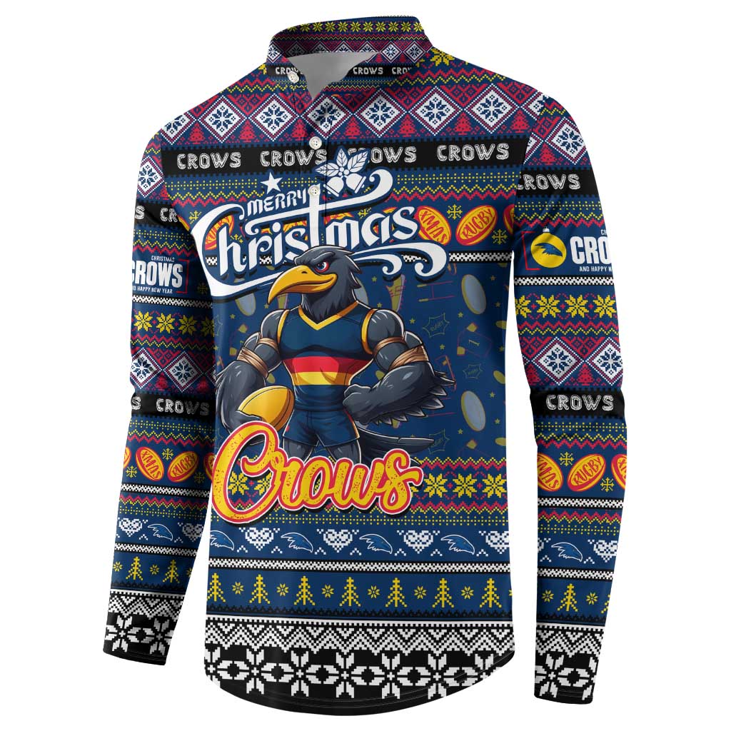 Personalized Crows Rugby Xmas Button Sweatshirt Australia AFL Mascot