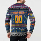 Personalized Crows Rugby Xmas Button Sweatshirt Australia AFL Mascot