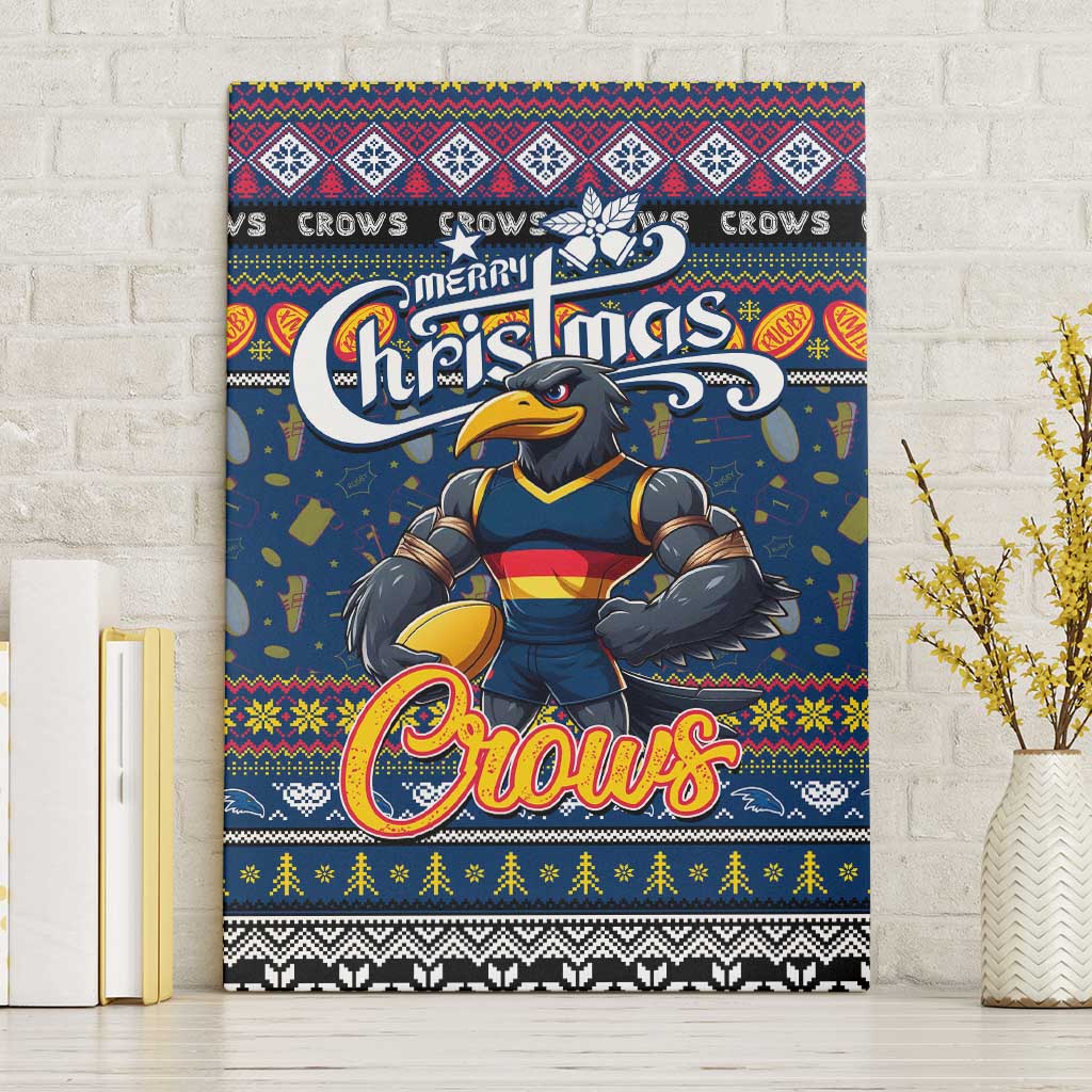 Crows Football Xmas Canvas Wall Art Australia AFL Mascot