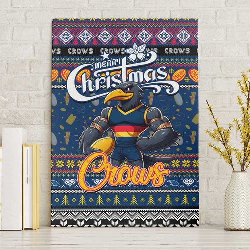 Crows Football Xmas Canvas Wall Art Australia AFL Mascot
