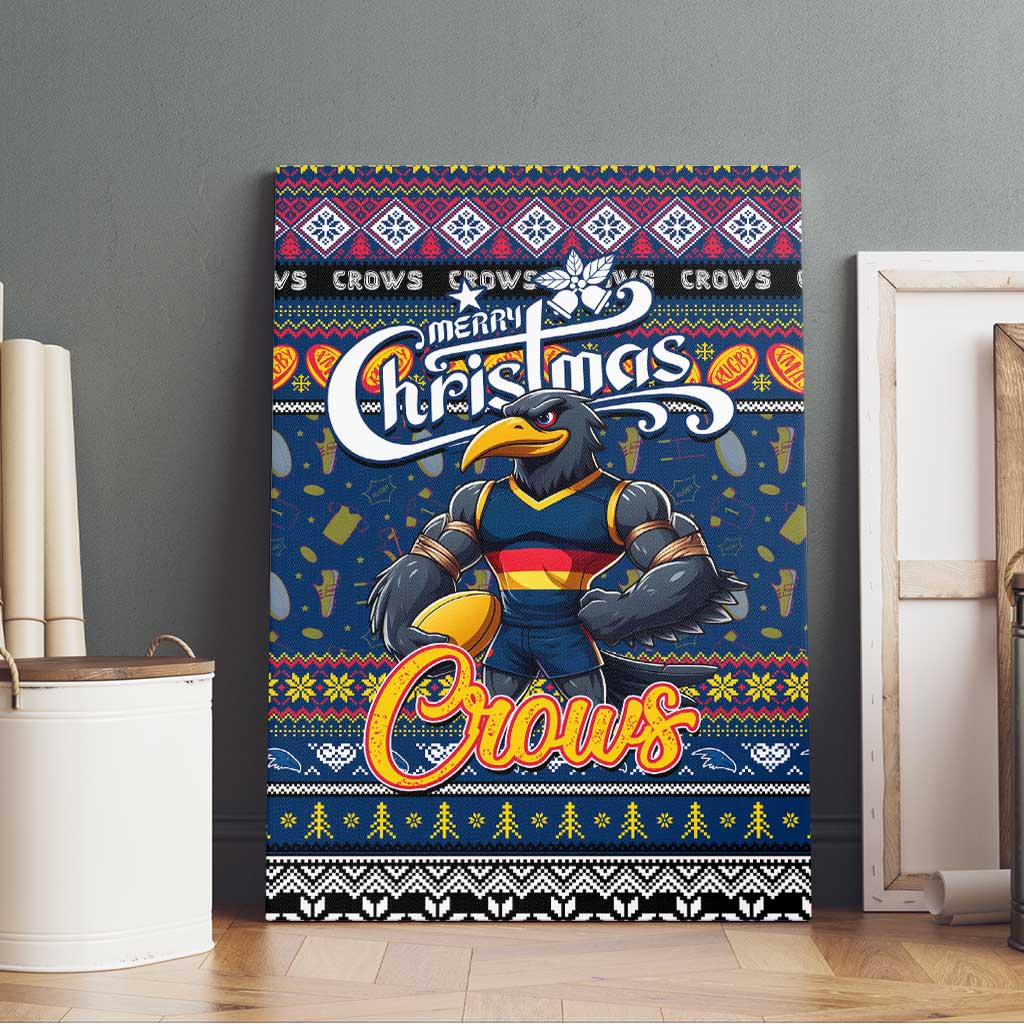 Crows Football Xmas Canvas Wall Art Australia AFL Mascot
