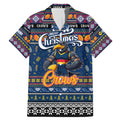 Personalized Crows Rugby Xmas Family Matching Mermaid Dress and Hawaiian Shirt Australia AFL Mascot