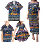 Personalized Crows Rugby Xmas Family Matching Puletasi and Hawaiian Shirt Australia AFL Mascot
