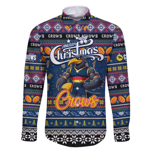 Personalized Crows Rugby Xmas Family Matching Puletasi and Hawaiian Shirt Australia AFL Mascot