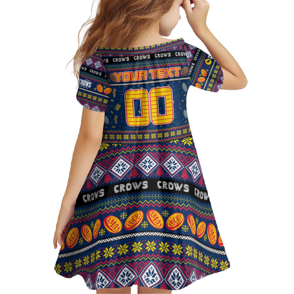 Personalized Crows Rugby Xmas Family Matching Summer Maxi Dress and Hawaiian Shirt Australia AFL Mascot
