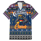 Personalized Crows Rugby Xmas Family Matching Summer Maxi Dress and Hawaiian Shirt Australia AFL Mascot