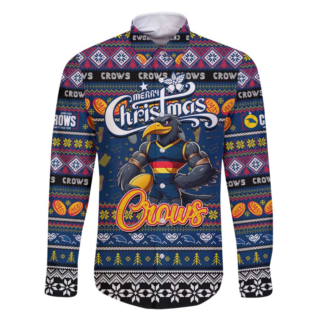 Personalized Crows Rugby Xmas Family Matching Summer Maxi Dress and Hawaiian Shirt Australia AFL Mascot