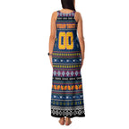 Personalized Crows Rugby Xmas Family Matching Tank Maxi Dress and Hawaiian Shirt Australia AFL Mascot