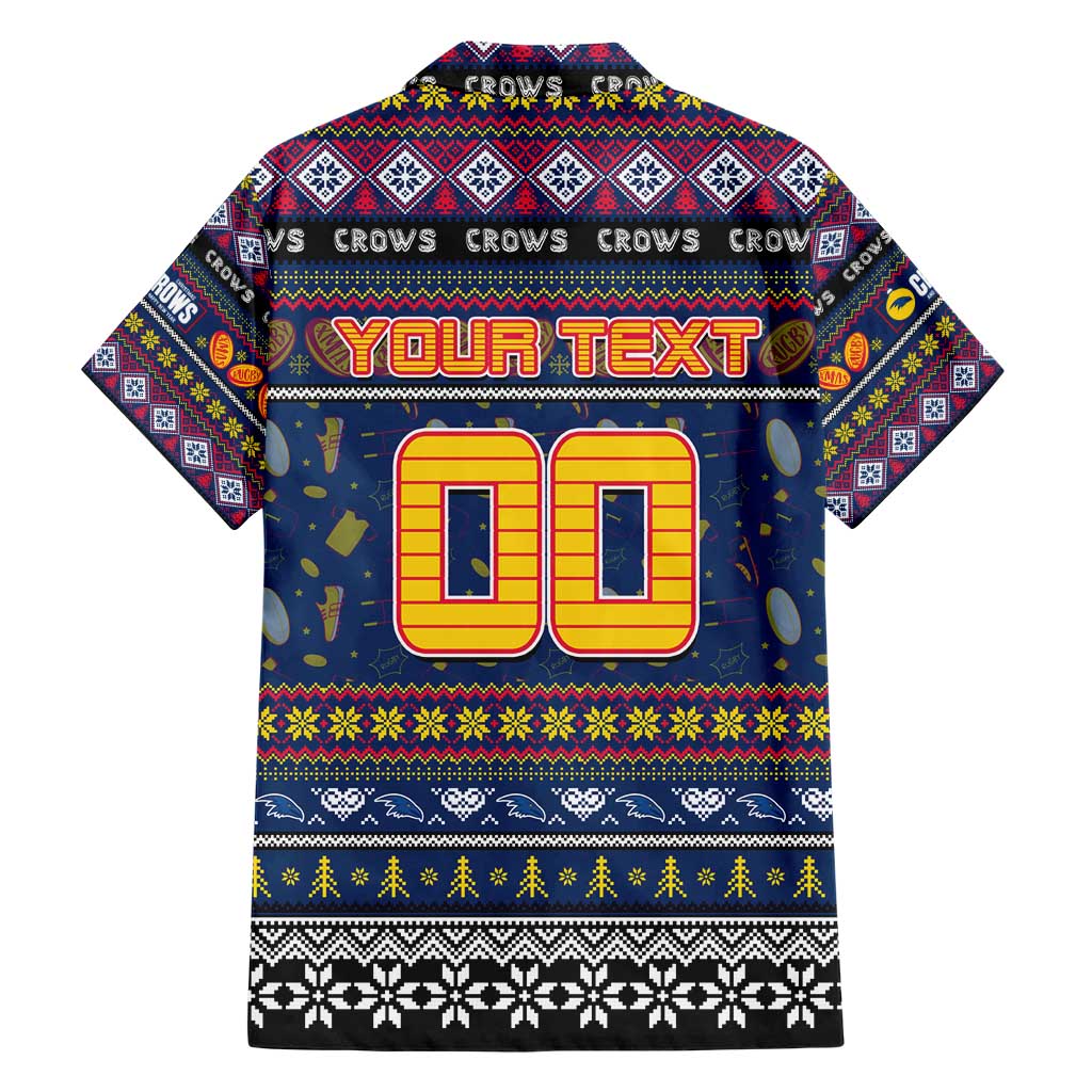 Personalized Crows Rugby Xmas Hawaiian Shirt Australia AFL Mascot