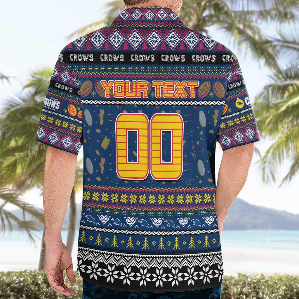 Personalized Crows Rugby Xmas Hawaiian Shirt Australia AFL Mascot