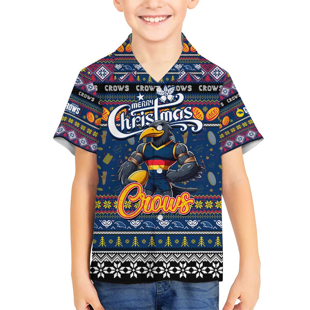 Personalized Crows Rugby Xmas Hawaiian Shirt Australia AFL Mascot