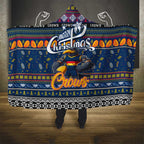 Crows Football Xmas Hooded Blanket Australia AFL Mascot