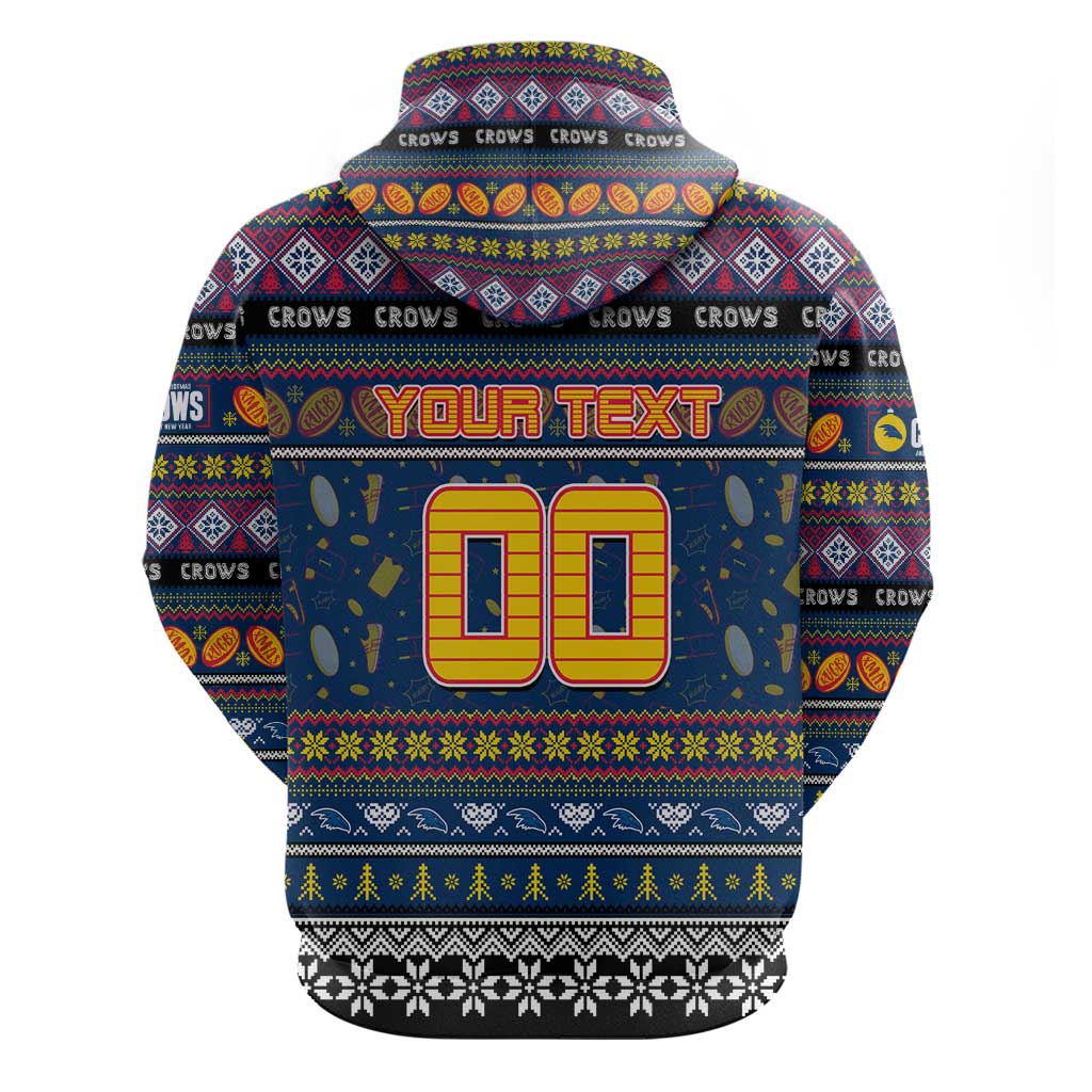 Personalized Crows Rugby Xmas Hoodie Australia AFL Mascot