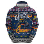 Personalized Crows Rugby Xmas Hoodie Australia AFL Mascot