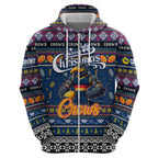 Personalized Crows Rugby Xmas Hoodie Australia AFL Mascot