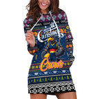 Personalized Crows Rugby Xmas Hoodie Dress Australia AFL Mascot
