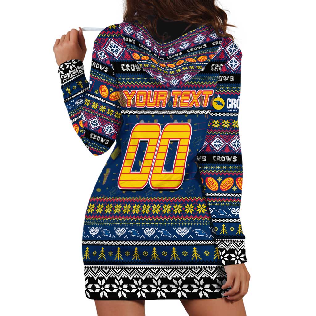 Personalized Crows Rugby Xmas Hoodie Dress Australia AFL Mascot