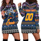 Personalized Crows Rugby Xmas Hoodie Dress Australia AFL Mascot