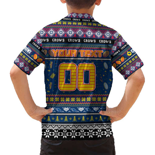 Personalized Crows Rugby Xmas Kid Hawaiian Shirt Australia AFL Mascot