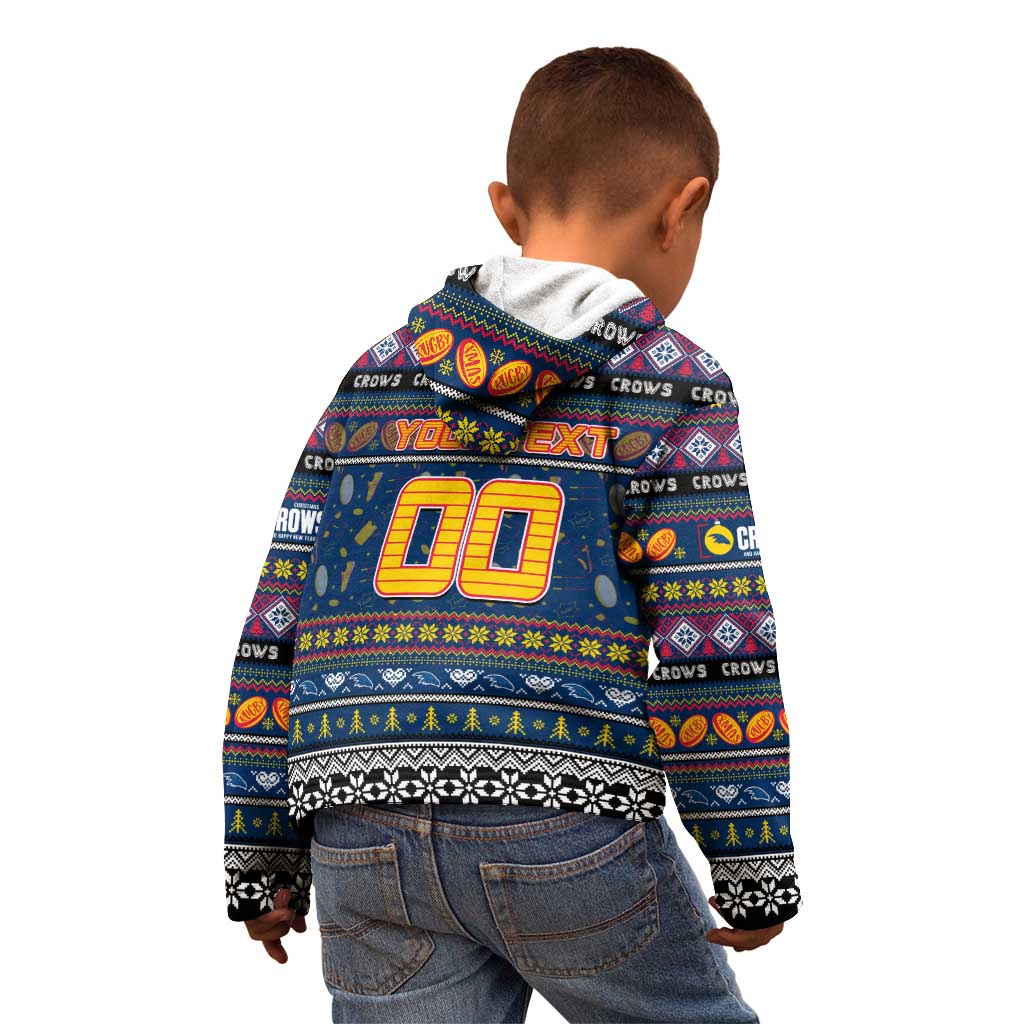 Personalized Crows Rugby Xmas Kid Hoodie Australia AFL Mascot