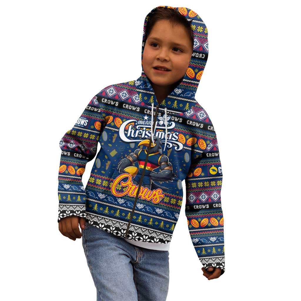 Personalized Crows Rugby Xmas Kid Hoodie Australia AFL Mascot