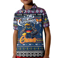 Personalized Crows Rugby Xmas Kid Polo Shirt Australia AFL Mascot