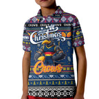 Personalized Crows Rugby Xmas Kid Polo Shirt Australia AFL Mascot