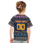 Personalized Crows Rugby Xmas Kid T Shirt Australia AFL Mascot