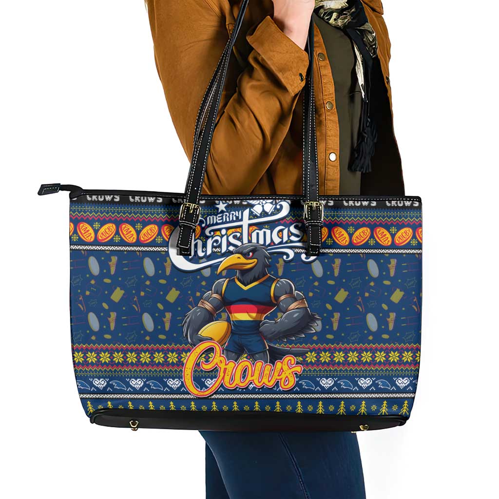 Crows Football Xmas Leather Tote Bag Australia AFL Mascot