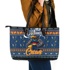 Crows Football Xmas Leather Tote Bag Australia AFL Mascot