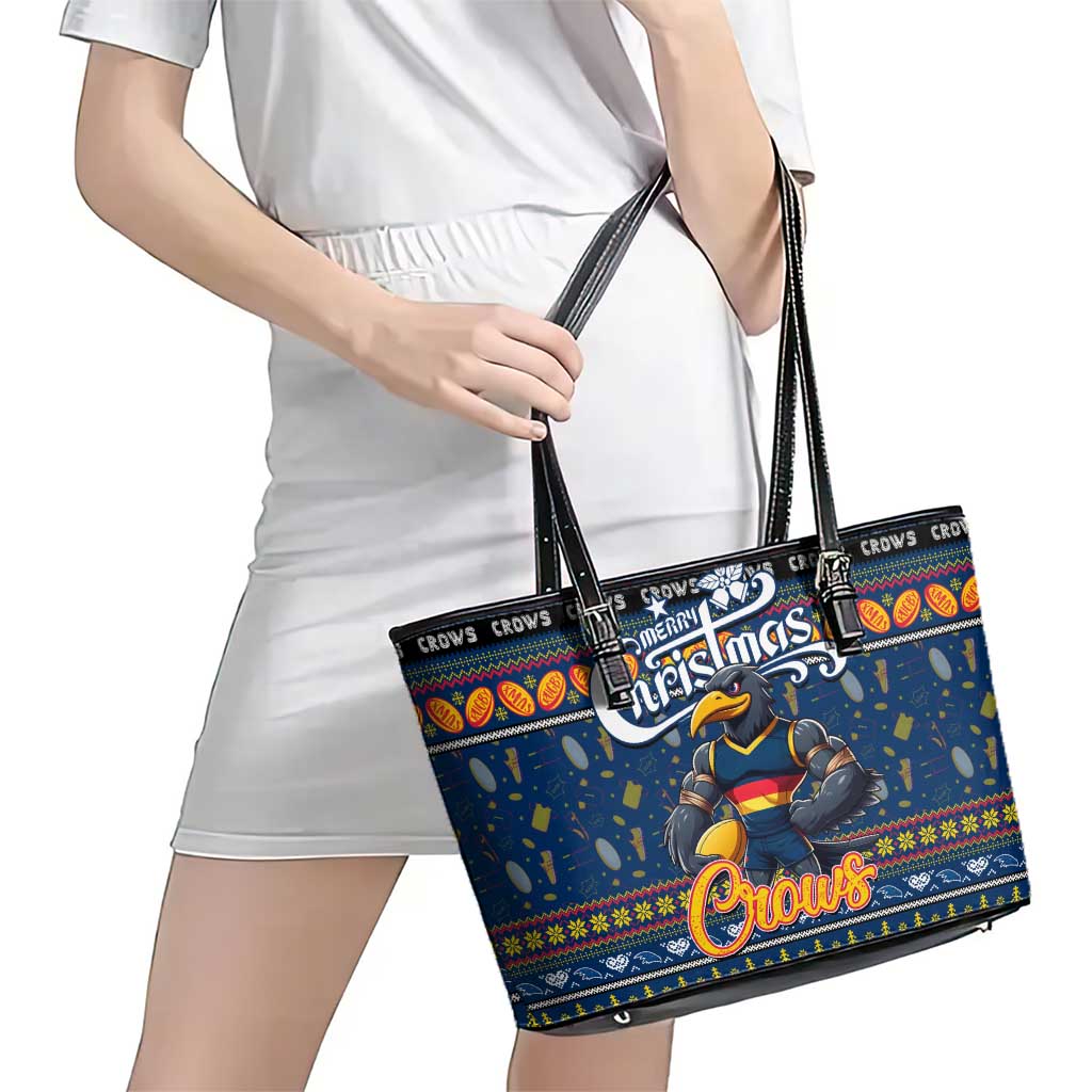 Crows Football Xmas Leather Tote Bag Australia AFL Mascot