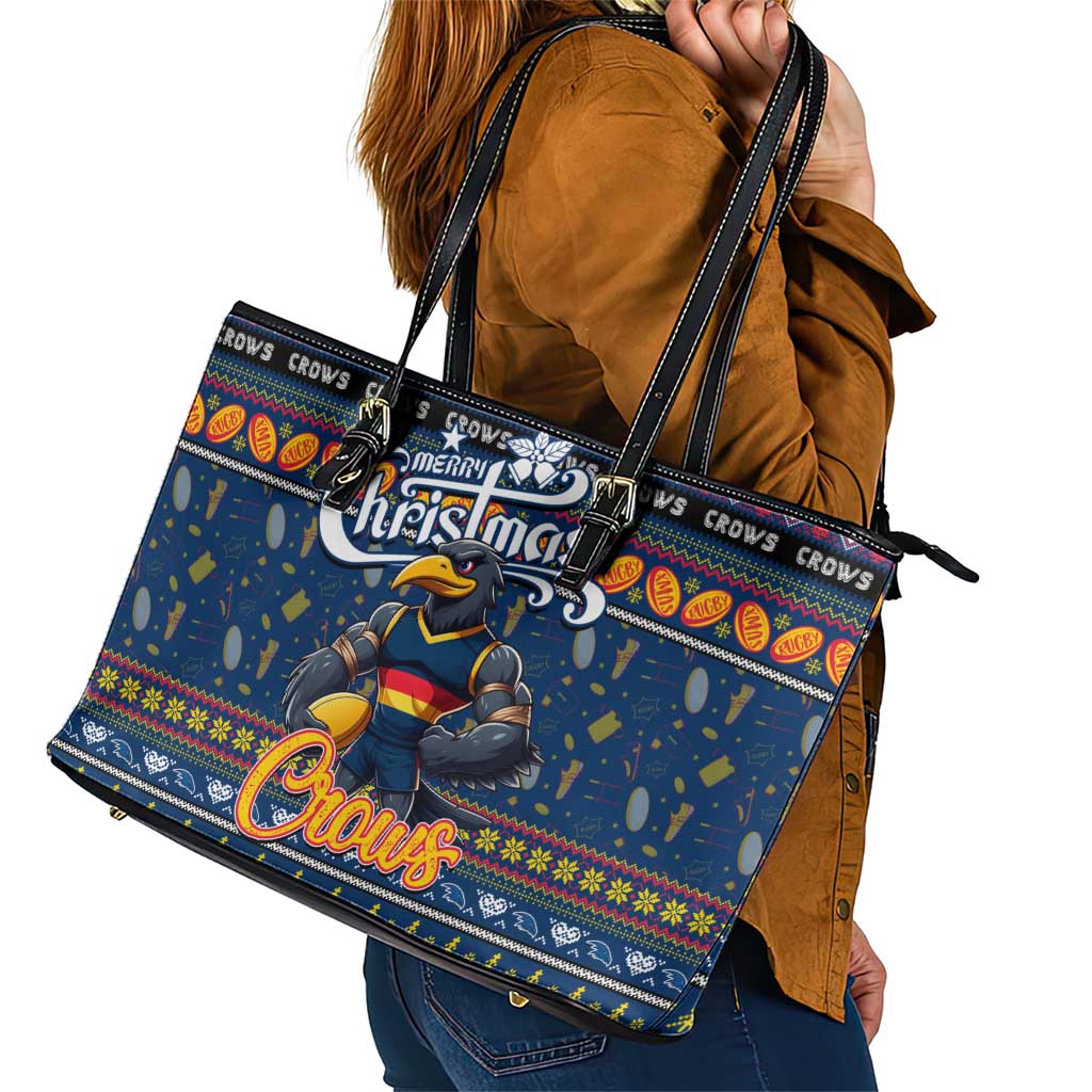 Crows Football Xmas Leather Tote Bag Australia AFL Mascot