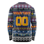 Personalized Crows Rugby Xmas Long Sleeve Shirt Australia AFL Mascot