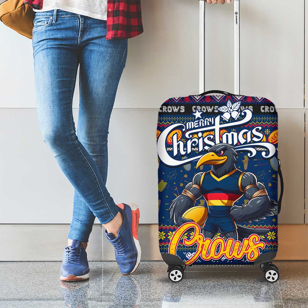 Crows Football Xmas Luggage Cover Australia AFL Mascot
