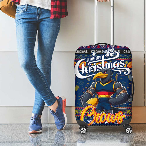 Crows Football Xmas Luggage Cover Australia AFL Mascot