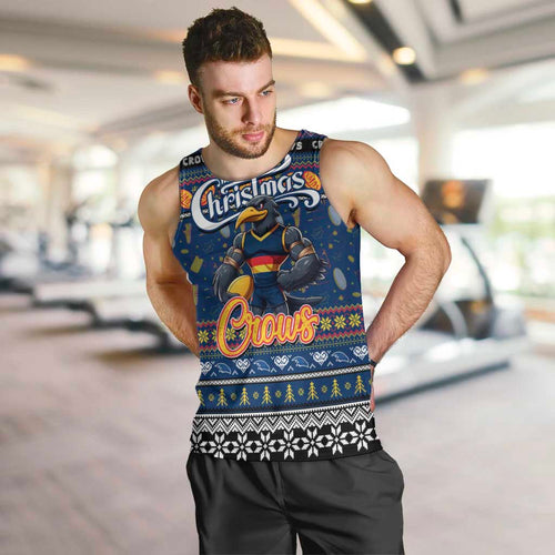 Personalized Crows Rugby Xmas Men Tank Top Australia AFL Mascot