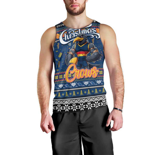 Personalized Crows Rugby Xmas Men Tank Top Australia AFL Mascot