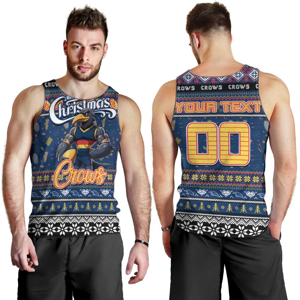 Personalized Crows Rugby Xmas Men Tank Top Australia AFL Mascot