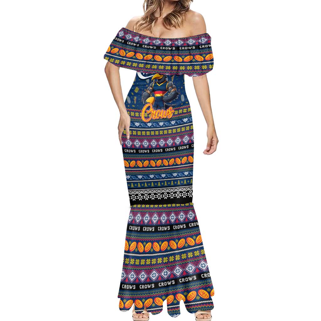 Personalized Crows Rugby Xmas Mermaid Dress Australia AFL Mascot