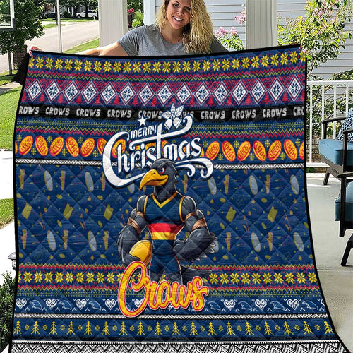 Crows Football Xmas Quilt Australia AFL Mascot