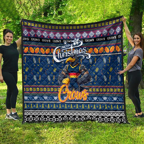 Crows Football Xmas Quilt Australia AFL Mascot