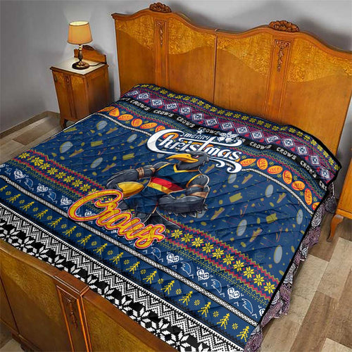Crows Football Xmas Quilt Australia AFL Mascot