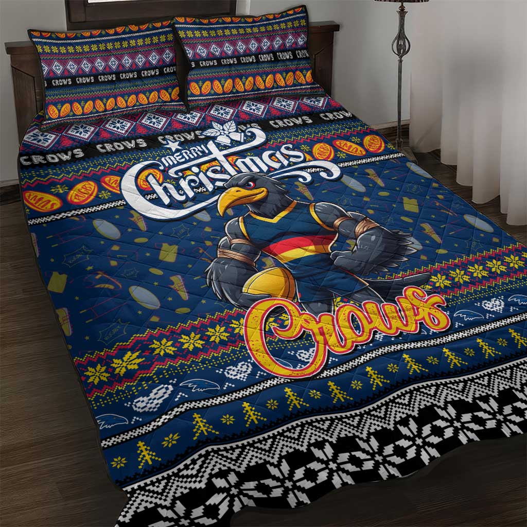 Crows Football Xmas Quilt Bed Set Australia AFL Mascot