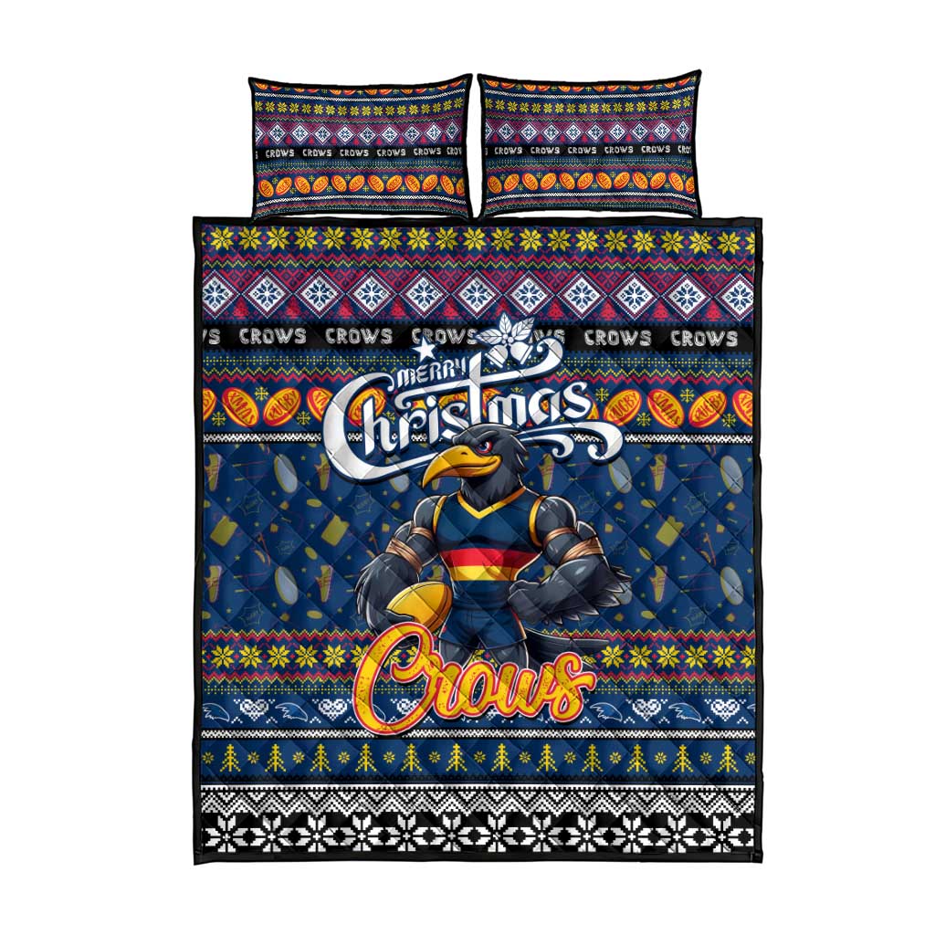 Crows Football Xmas Quilt Bed Set Australia AFL Mascot