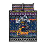Crows Football Xmas Quilt Bed Set Australia AFL Mascot
