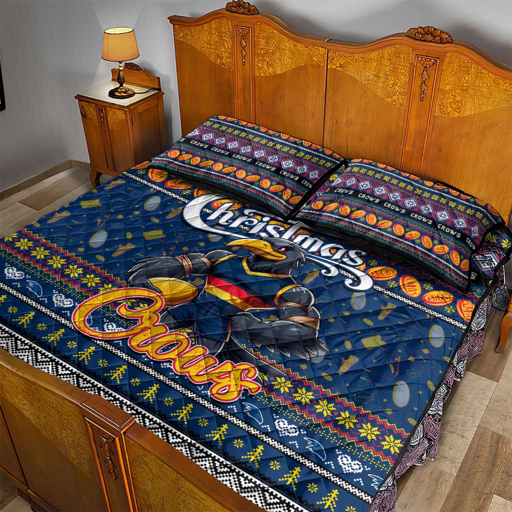 Crows Football Xmas Quilt Bed Set Australia AFL Mascot