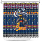 Crows Football Xmas Shower Curtain Australia AFL Mascot