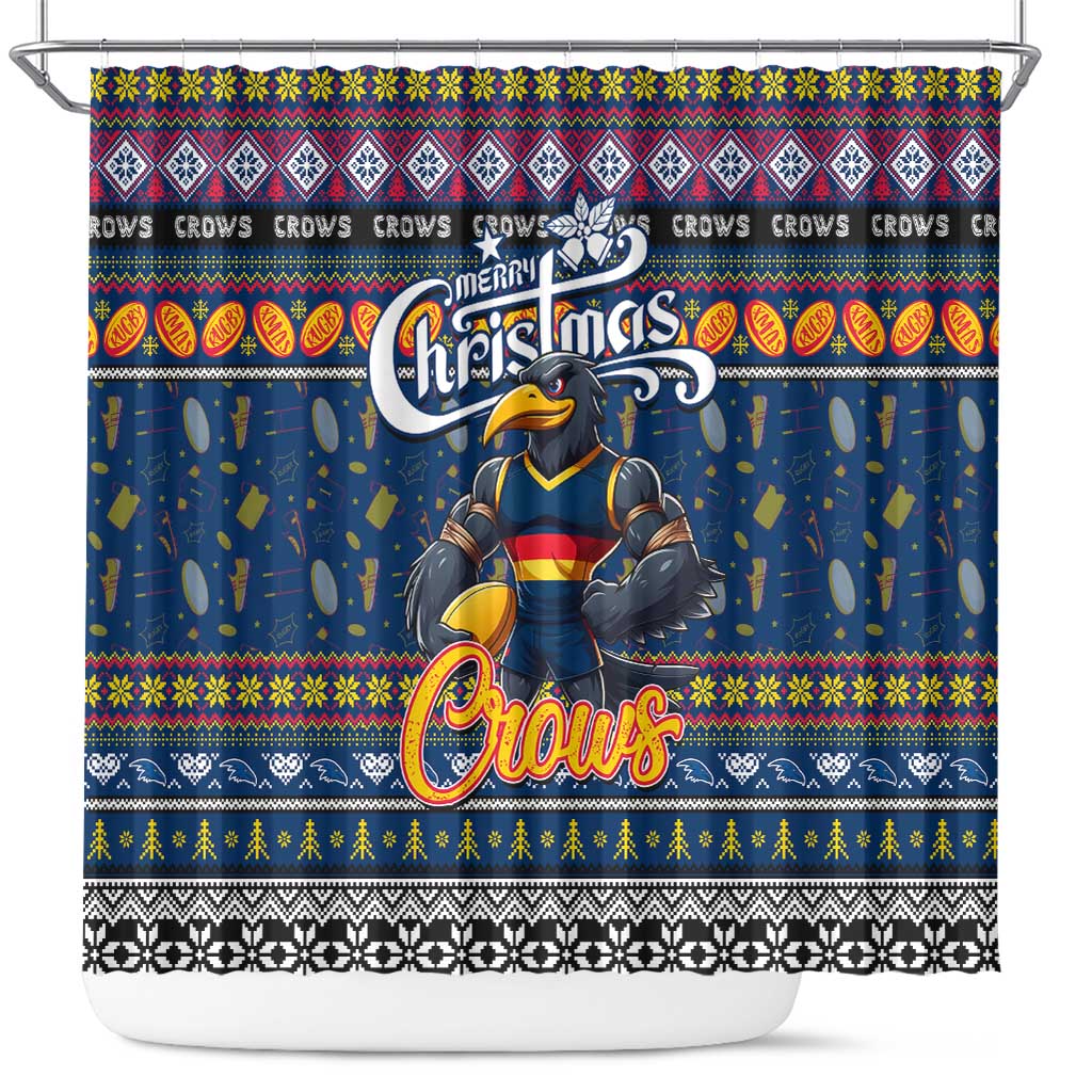 Crows Football Xmas Shower Curtain Australia AFL Mascot