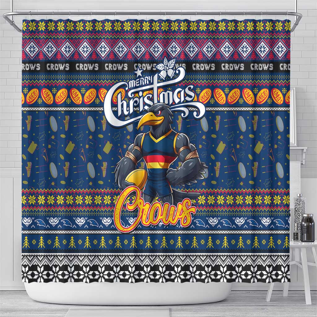 Crows Football Xmas Shower Curtain Australia AFL Mascot