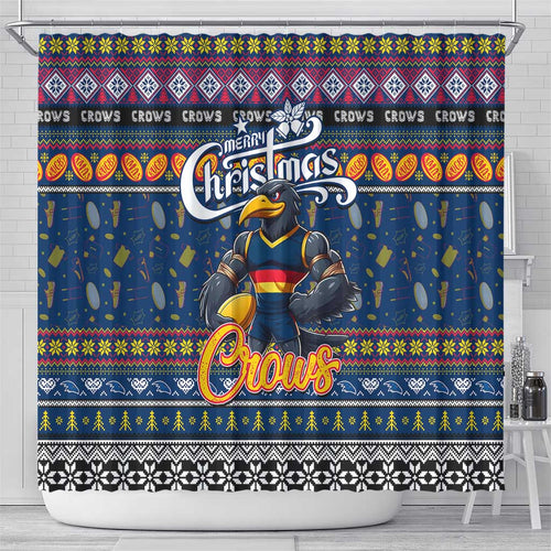 Crows Football Xmas Shower Curtain Australia AFL Mascot